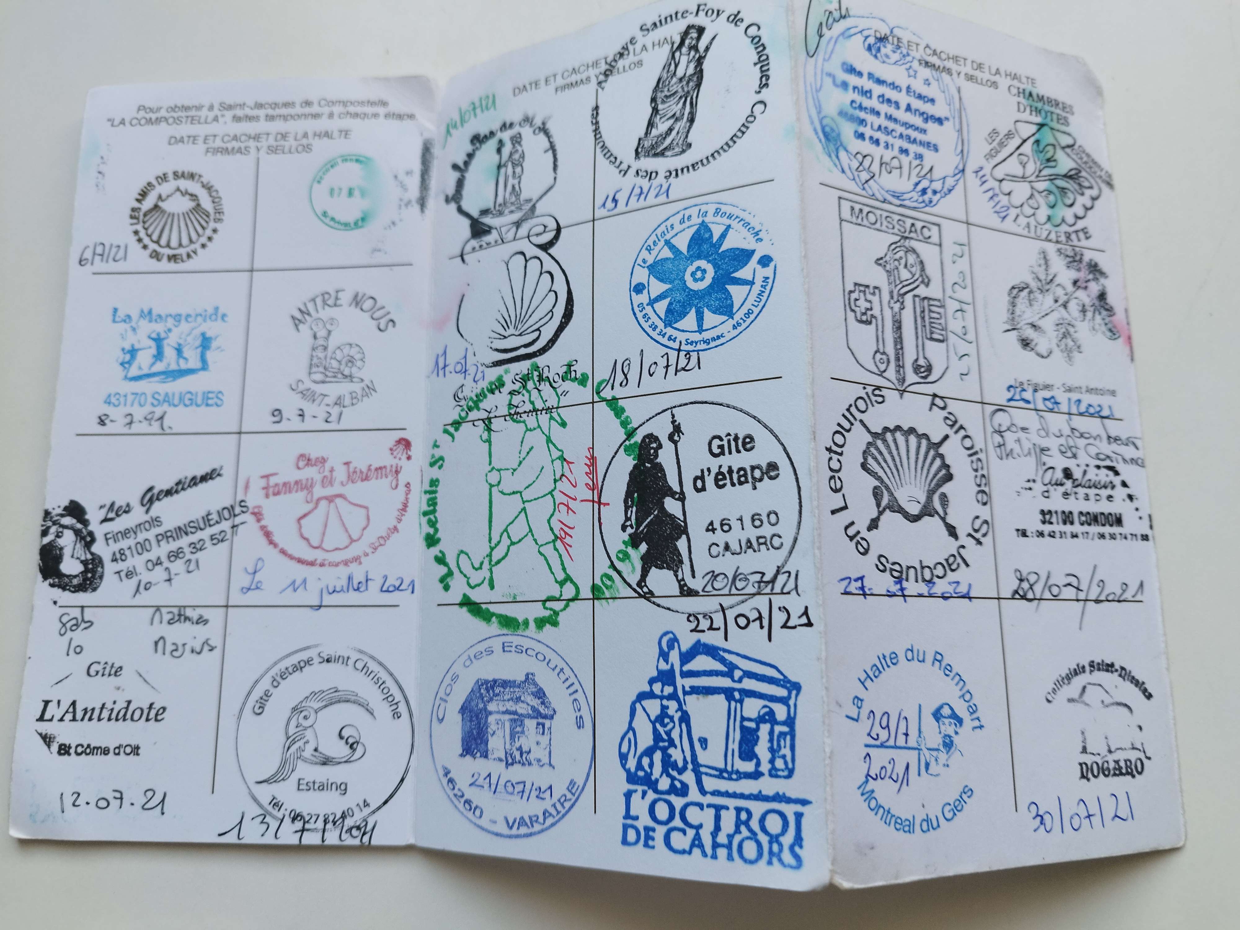 compostelle crédential