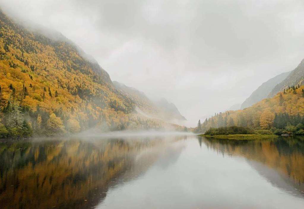 Parc Jacques Cartier sous la grisaille